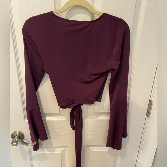 BCBG long sleeve wrap top - Picture 8 of 8